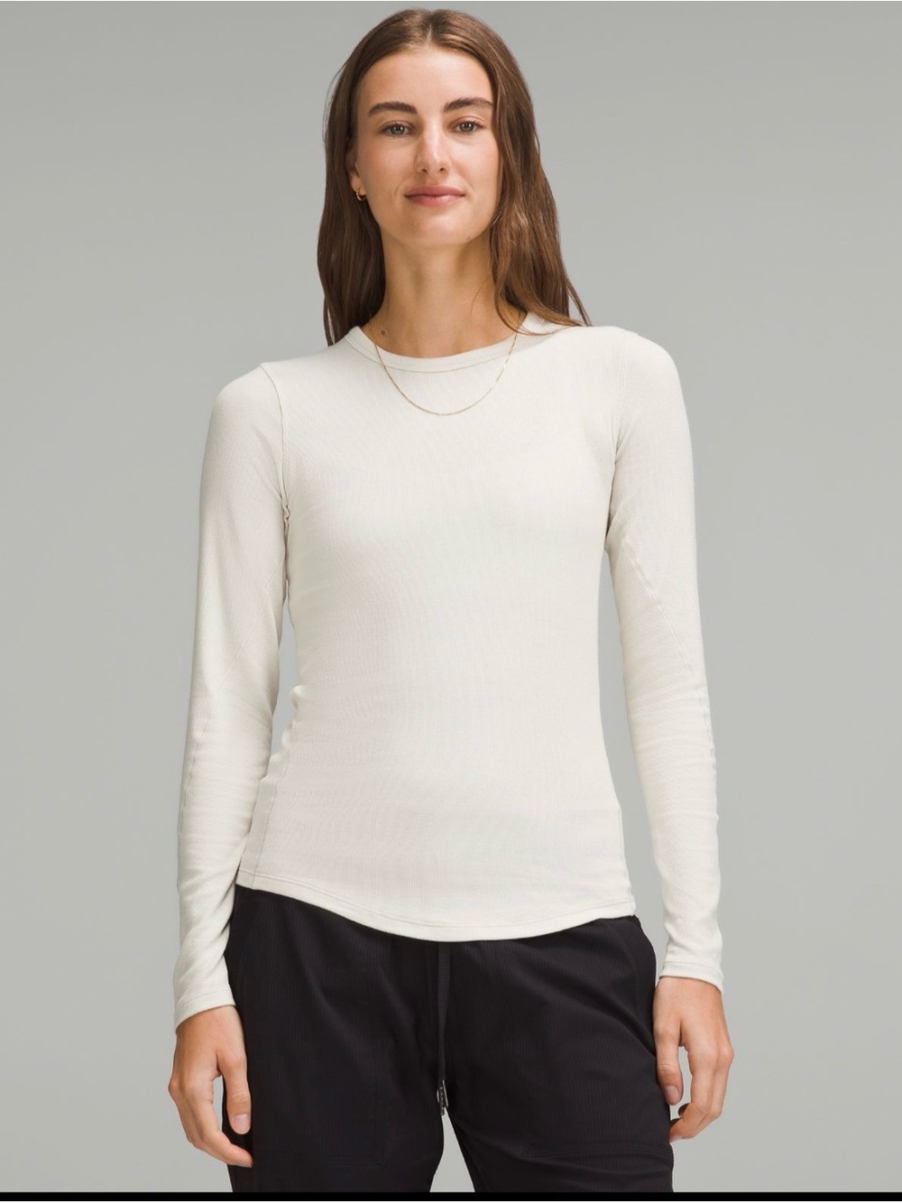 lululemon Hold Tight Long Sleeve - Color Bone